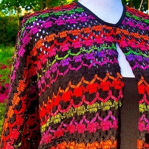 ☃️ - VTG OSCAR DE LA RENTA - ELEGANT RARE RIBBON WEAVE 10+ runs lg.